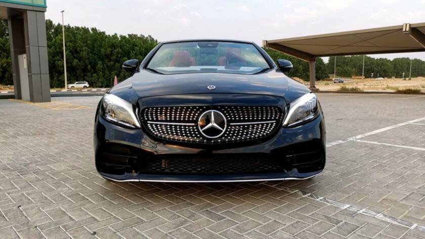 Mercedes-AMG C43 Convertible Front View in Dubai