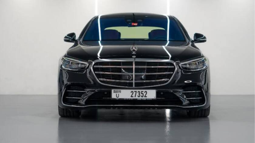 Mercedes-Benz S580 front view in Dubai
